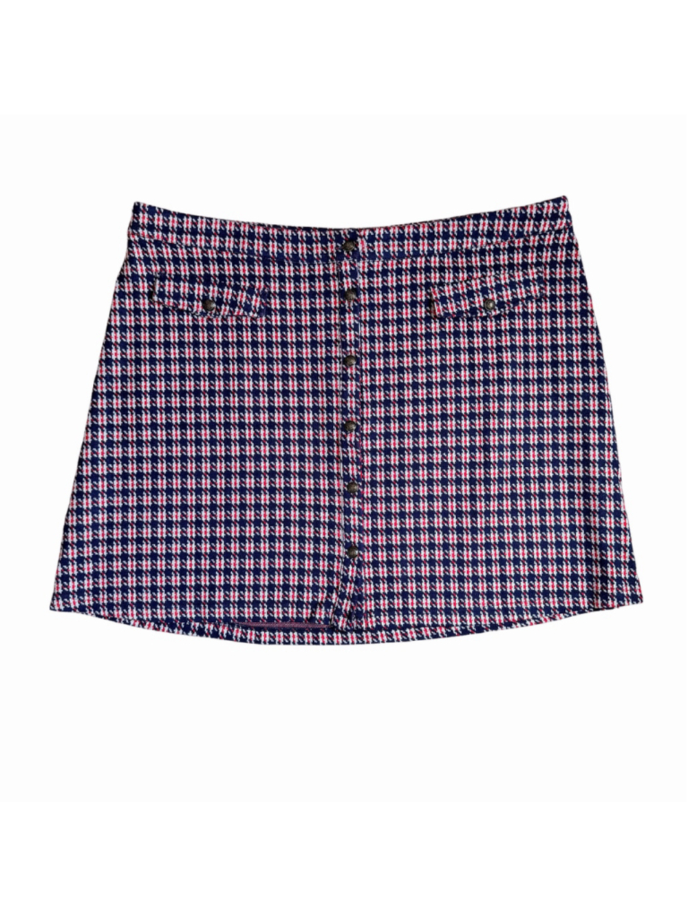 ModCloth Hot Button Issue Mini Skirt Plus Size 2X Houndstooth Knit Retro Preppy